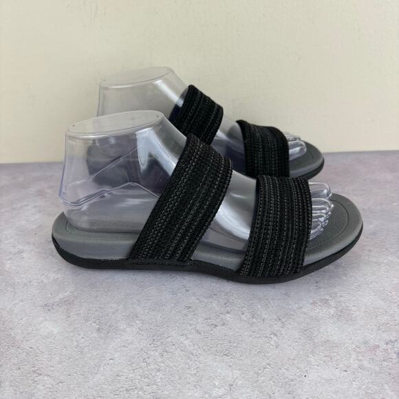 Dearfoams Sandals Women's 7.5  Blaire Low Foam Double Band Slide Comfort Beach - Picture 4 of 11